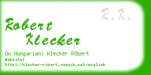 robert klecker business card